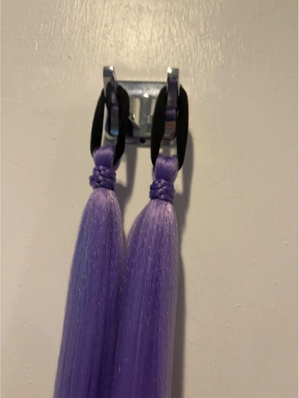 Handmade Purple to Pink Pigtail Hair Extensions - super soft and silky